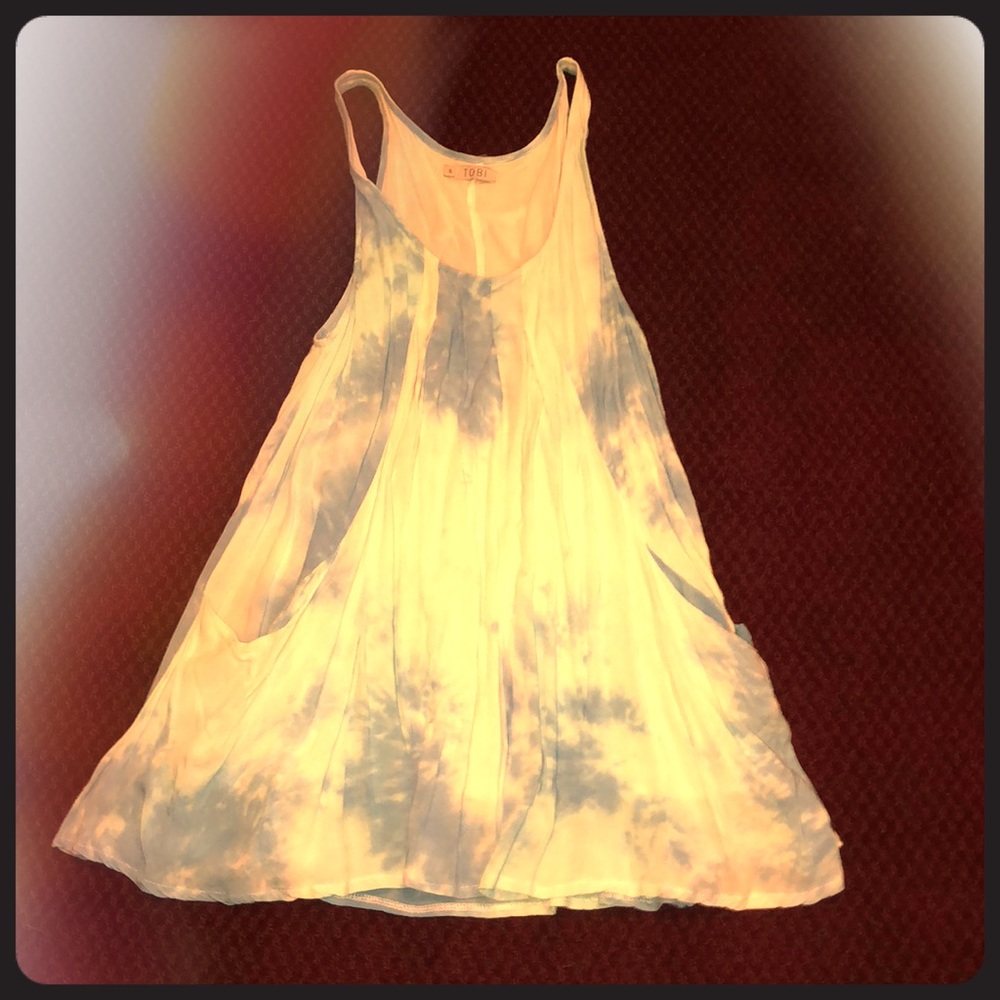 Blue tie dye dress